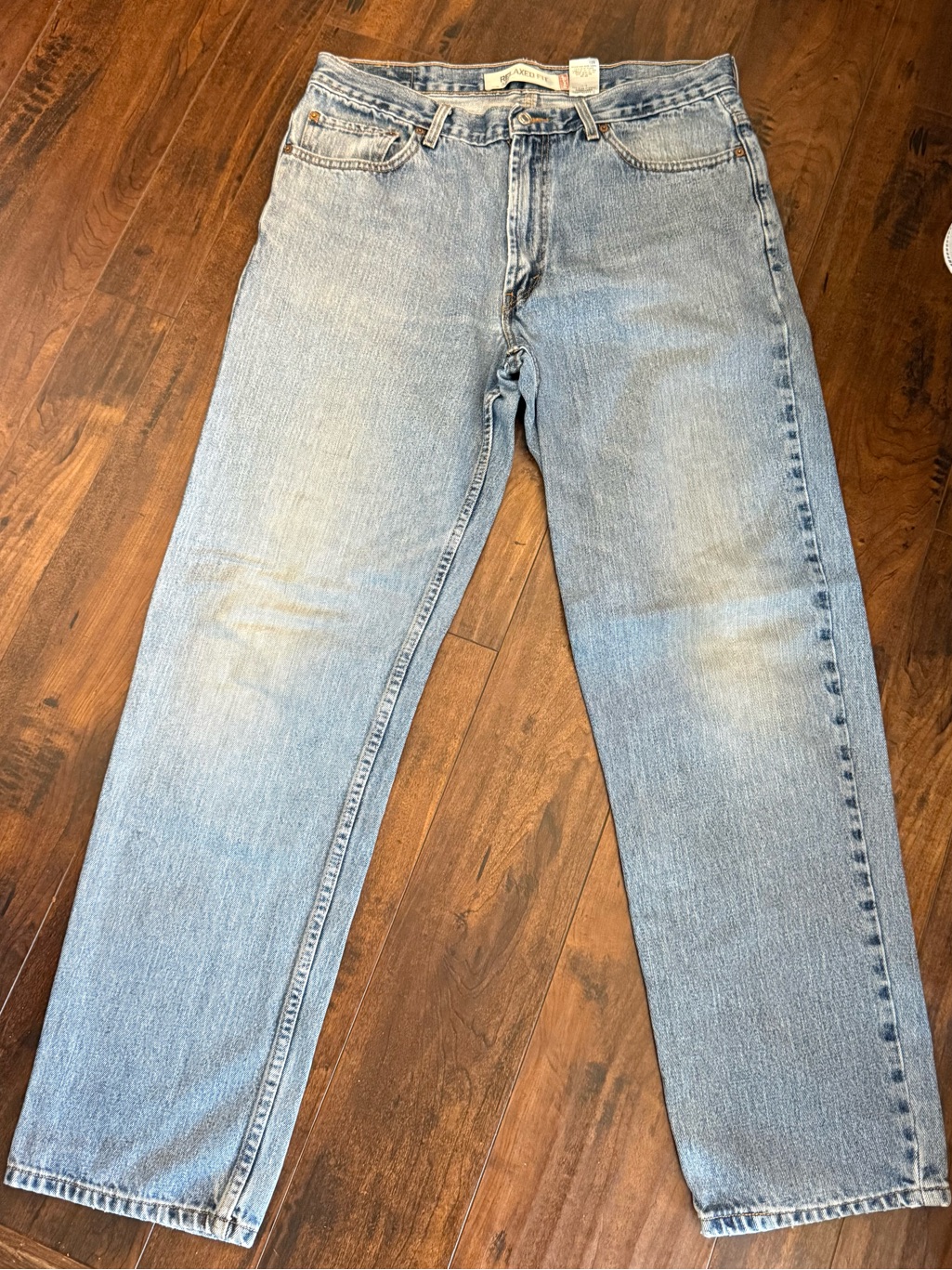 Vintage Levis 550 Jeans 36 X 34 Light Wash Tapered Blue Red Tab Y2k
